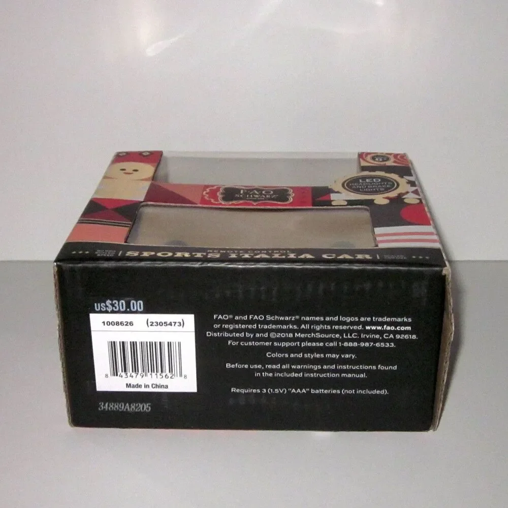 FAO Schwarz Sports Italia Car remote control car with lights NEW toy